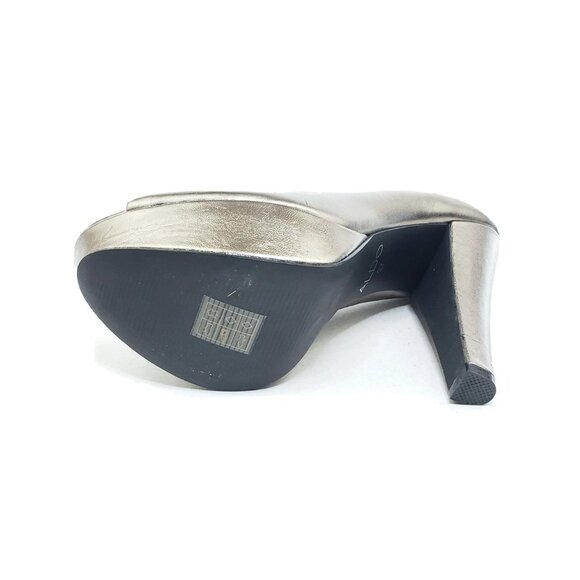 ALDO Womens Platform Peep Toe Heels Metallic Bronze Leather EUR 37/US 6.5-7 - Picture 5 of 10